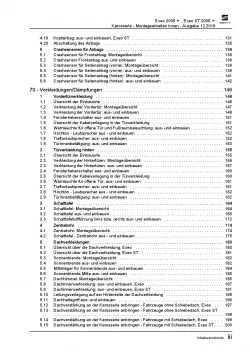 SEAT Exeo 3R 2008-2013 Karosserie Montagearbeiten Innen Reparaturanleitung PDF