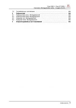SEAT Exeo 3R 2008-2013 Karosserie Montagearbeiten Außen Reparaturanleitung PDF