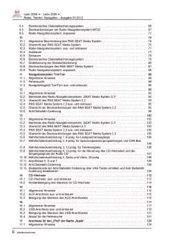 SEAT Leon Typ 1P 2005-2012 Radio Navigation Kommunikation Reparaturanleitung PDF