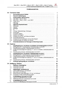 SEAT Leon 1P (05-12) 7 Gang Automatikgetriebe DSG DKG 0AM Reparaturanleitung PDF