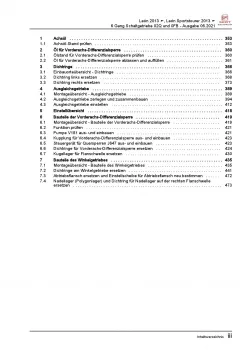 SEAT Leon 5F 2012-2020 6 Gang Schaltgetriebe 02Q 0FB Reparaturanleitung PDF