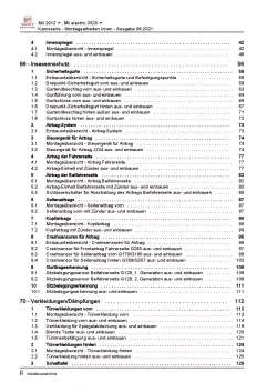 SEAT Mii AA 2011-2019 Karosserie Montagearbeiten Innen Reparaturanleitung PDF
