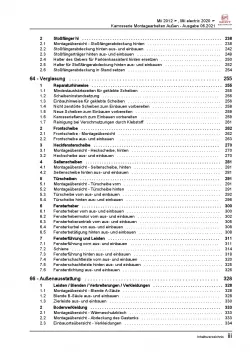 SEAT Mii AA 2011-2019 Karosserie Montagearbeiten Außen Reparaturanleitung PDF