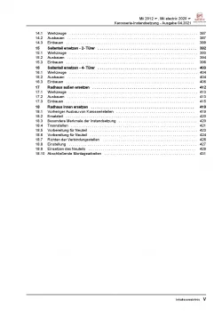 SEAT Mii AA 2011-2019 Karosserie Unfall Instandsetzung Reparaturanleitung PDF