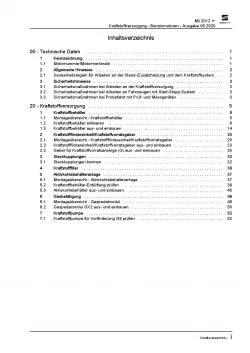 SEAT Mii AA 2011-2019 Kraftstoffversorgung Benzinmotoren Reparaturanleitung PDF