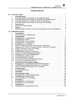 SEAT Mii AA 2011-2019 Kraftstoffversorgung Erdgasmotoren Reparaturanleitung PDF