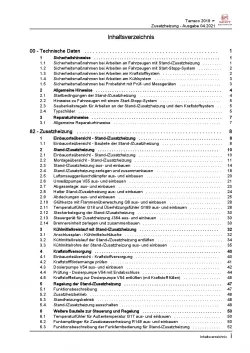 Seat Tarraco Typ KN ab 2018 Standheizung Zusatzheizung Reparaturanleitung PDF