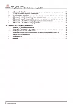 SEAT Toledo 1M (98-04) 6 Gang Schaltgetriebe 02M Kupplung Reparaturanleitung PDF