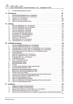 SEAT Toledo 1M (98-04) 4-Zyl. Benzinmotor 180 PS Mechanik Reparaturanleitung PDF