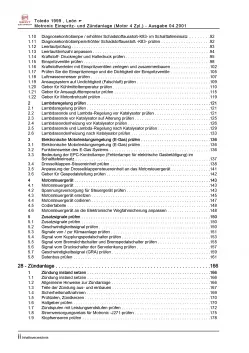 SEAT Toledo (98-04) Motronic 180 PS Einspritz- Zündanlage Reparaturanleitung PDF