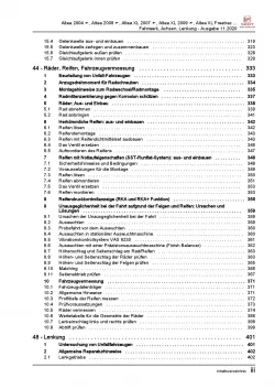 SEAT Toledo Typ 5P 2004-2009 Fahrwerk Achsen Lenkung Reparaturanleitung PDF