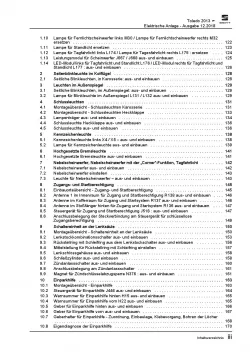 SEAT Toledo 2012-2019 Elektrische Anlage Elektrik Systeme Reparaturanleitung PDF