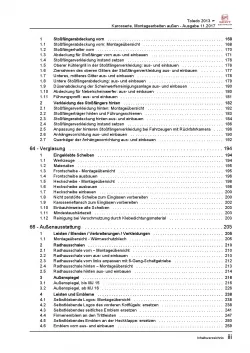 SEAT Toledo KG 2012-2019 Karosserie Montagearbeiten Außen Reparaturanleitung PDF