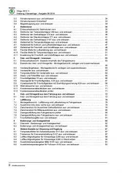 SKODA Citigo NF 2011-2020 Heizung Belüftung Klimaanlage Reparaturanleitung PDF