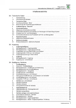 SKODA Citigo NF 2011-2020 5 Gang Automatikgetriebe 0CT Reparaturanleitung PDF