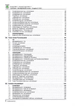 SKODA Enyaq 5A ab 2020 Karosserie Montagearbeiten Außen Reparaturanleitung PDF