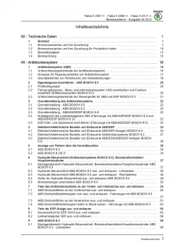 SKODA Fabia Typ 5J 2006-2014 Bremsanlagen Bremsen System Reparaturanleitung PDF
