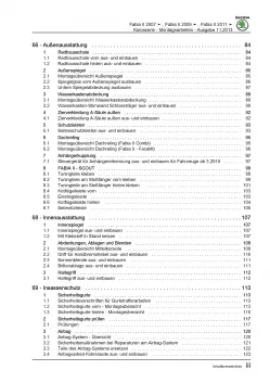 SKODA Fabia 5J 2006-2014 Karosseriearbeiten Innen Außen Reparaturanleitung PDF