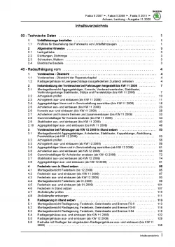 SKODA Fabia Typ 5J 2006-2014 Fahrwerk Achsen Lenkung Reparaturanleitung PDF