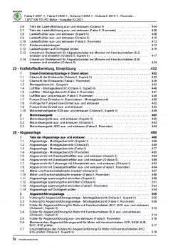 SKODA Fabia 5J 2006-2014 4-Zyl. Dieselmotor TDI 105 PS Reparaturanleitung PDF