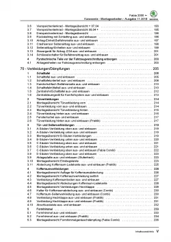 SKODA Fabia 6Y 1999-2007 Karosseriearbeiten Innen Außen Reparaturanleitung PDF