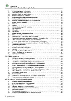 SKODA Fabia Typ 6Y (99-07) 4 Gang Automatikgetriebe 001 Reparaturanleitung PDF