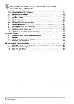SKODA Fabia NJ 2014-2021 7 Gang Automatikgetriebe DKG 0CW Reparaturanleitung PDF