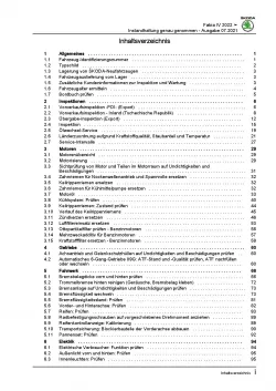 SKODA Fabia PJ ab 2021 Instandhaltung Inspektion Wartung Reparaturanleitung PDF