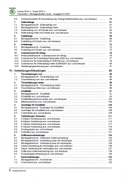 SKODA Kamiq NW ab 2019 Karosserie Montagearbeiten Innen Reparaturanleitung PDF
