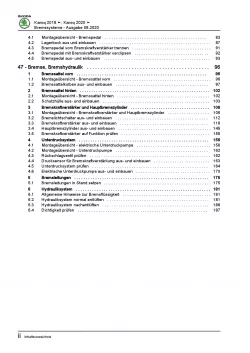 Skoda Karoq Typ NU ab 2017 Bremsanlagen Bremsen System Reparaturanleitung PDF
