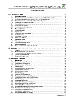 Skoda Karoq NU (17>) 7 Gang Automatikgetriebe DSG DKG 0GC Reparaturanleitung PDF