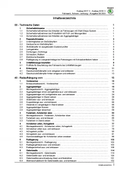 Skoda Kodiaq Typ NS ab 2016 Fahrwerk Achsen Lenkung Reparaturanleitung PDF