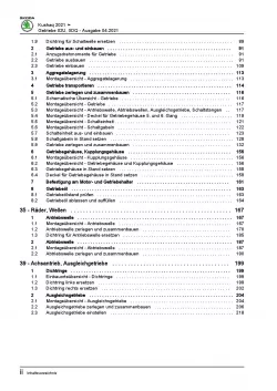 SKODA Kushaq (21>) 6 Gang Schaltgetriebe 02U 0DQ Kupplung Reparaturanleitung PDF