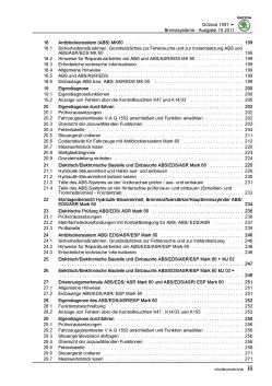 SKODA Octavia 1U 1996-2010 Bremsanlagen Bremsen System Reparaturanleitung PDF