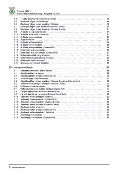 SKODA Octavia 1U (96-10) Karosserie Instandsetzung Unfall Reparaturanleitung PDF