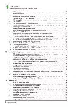 SKODA Octavia 1U 1996-2010 4 Gang Automatikgetriebe 01M Reparaturanleitung PDF