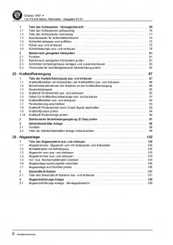 SKODA Octavia 1U (96-10) 1,6l Benzinmotor 102 PS Mechanik Reparaturanleitung PDF