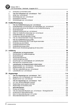 SKODA Octavia 1U (96-10) 1,8l Benzinmotor 180 PS Mechanik Reparaturanleitung PDF