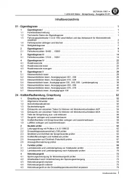 SKODA Octavia (96-10) Benzin Einspritz- Zündanlage 75 PS Reparaturanleitung PDF