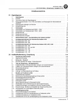 SKODA Octavia 1U 1996-2010 Einspritz- Zündanlage 150 PS Reparaturanleitung PDF