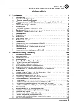 SKODA Octavia (96-10) Benzin Einspritz- Zündanlage 115 PS Reparaturanleitung PDF