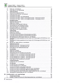 SKODA Octavia Typ 1Z 2004-2013 Elektrische Anlage Systeme Reparaturanleitung PDF