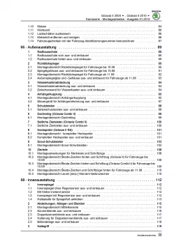 SKODA Octavia 1Z 2004-2013 Karosseriearbeiten Innen Außen Reparaturanleitung PDF