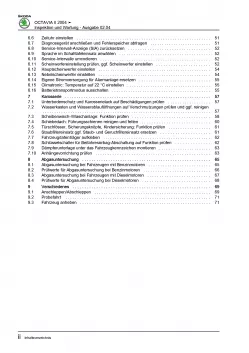 SKODA Octavia Typ 1Z 2004-2013 Inspektion Wartung Pflege Reparaturanleitung PDF