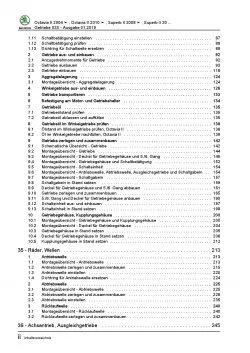 SKODA Octavia (04-13) 6 Gang Schaltgetriebe 02S Kupplung Reparaturanleitung PDF