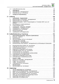 SKODA Octavia 1Z 2004-2013 4-Zyl. Dieselmotor TDI 105 PS Reparaturanleitung PDF