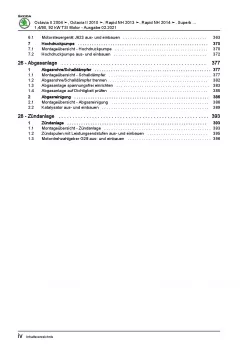 SKODA Octavia 1Z 2004-2013 1,4l Benzinmotor 122-125 PS Reparaturanleitung PDF