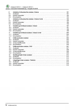 SKODA Octavia 5E (12-20) Karosserie Unfall Instandsetzung Reparaturanleitung PDF