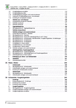 SKODA Octavia (12-20) 5 Gang Schaltgetriebe 0AH Kupplung Reparaturanleitung PDF