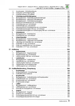 SKODA Octavia 2012-2020 4-Zyl. 1,2l Benzinmotor 85-110 PS Reparaturanleitung PDF